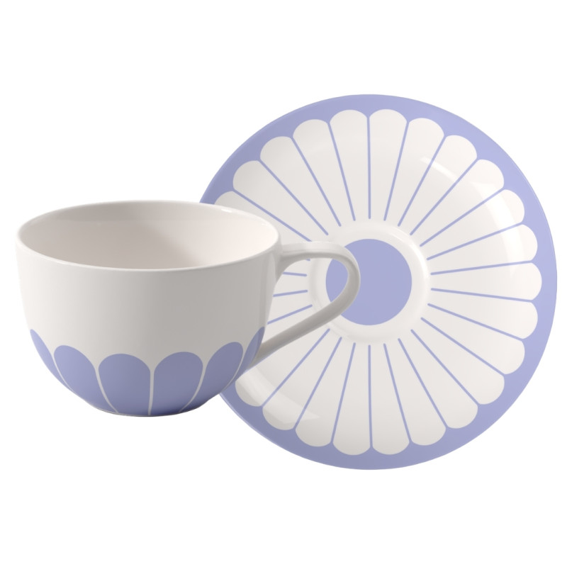 TAZZA COLAZIONE CON PIATTO, FLEUR