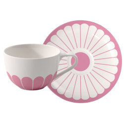 TAZZA COLAZIONE CON PIATTO, FLEUR