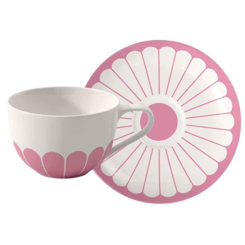 TAZZA COLAZIONE CON PIATTO, FLEUR