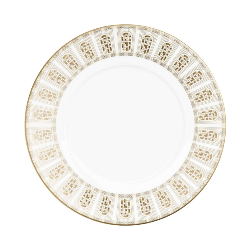 SET OF 2 DESSERT PLATE 21 CM, ARCADIA GOLD & PLATINUM