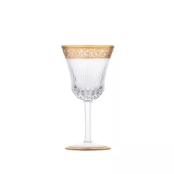 CRYSTAL WINE GOBLET THISTLE...