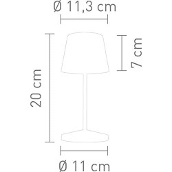 TABLE LAMP, GREY, "SEOUL", VB96874