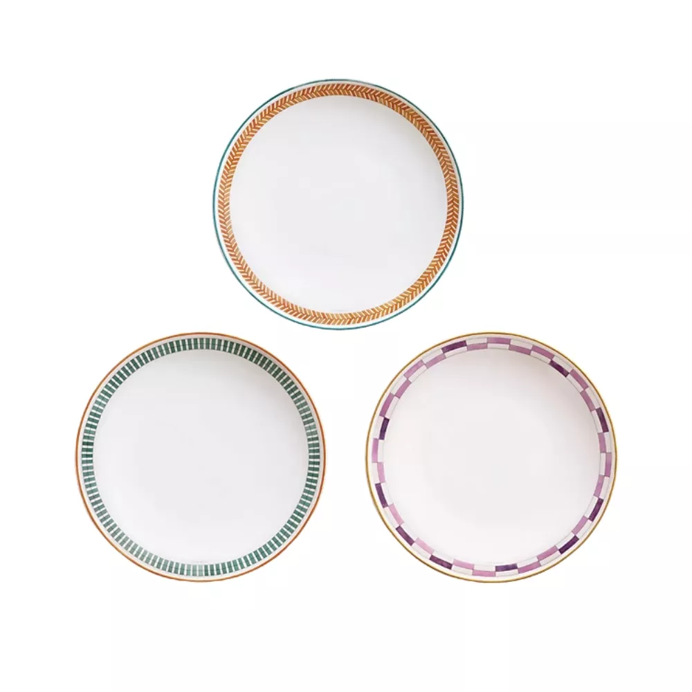 SET 3 PCS. FRUIT PLATES 21 CM EN CONTREPOINT, 65307P