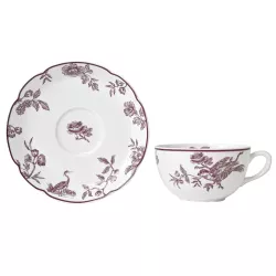 ALBERTINE PRUNE TEA CUP AND...