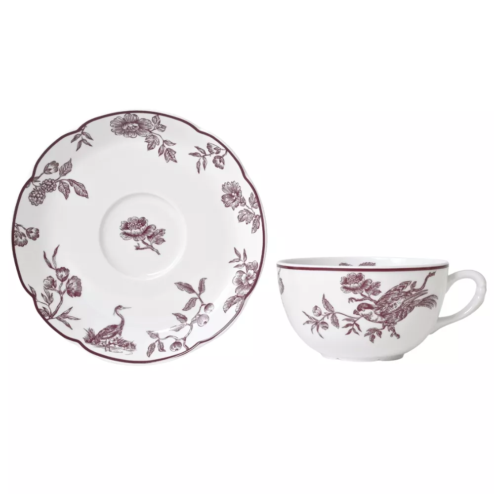 ALBERTINE PRUNE TEA CUP AND SAUCER, 2631-89