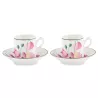 SET OF 2 COFFEE CUPS WITH SAUCER, FLORENZA