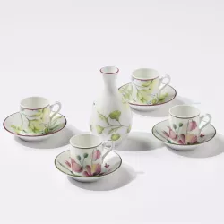 SET 2 TAZZE CAFFE CON PIATTO, FLORENZA