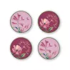 SET OF 4 PORCELAIN COASTERS, FLORENZA