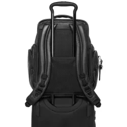 BLACK LEATHER BACKPACK, ALPHA 4