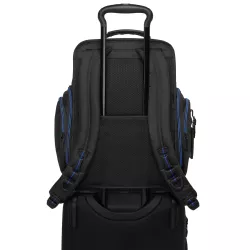ZAINO IN NYLON, NERO E ULTRA BLU ALPHA
