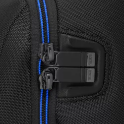 BLACK & ULTRA BLUE NYLON BRIEF CASE, ALPHA