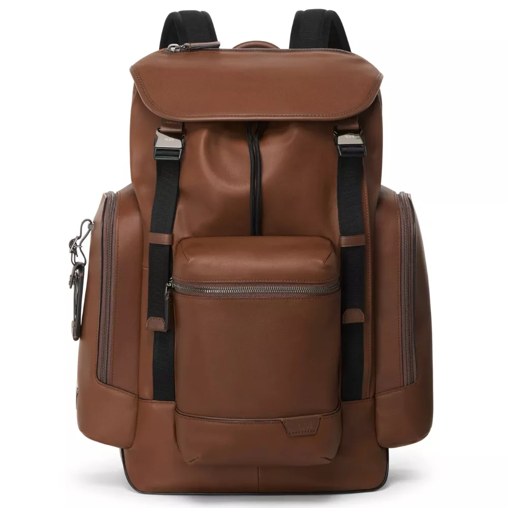 LEATHER BRIEF CASE, COGNAC GRIFFEN HARRISON