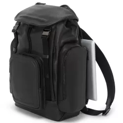 ZAINO NERO IN PELLE, GRIFFEN FLAP HARRISON