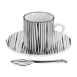 SET 4 TAZZINE CAFFÃ‰ + CUCCHIAINI NIPPON NERO TK 17997 TOKYO DESIGN STUDIO