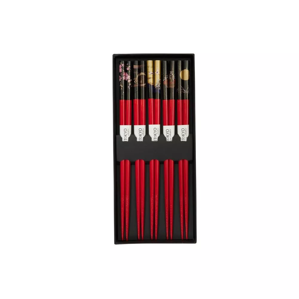 SET 5 PAIA DI BACCHETTE RED TK 4079 TOKYO DESIGN STUDIO