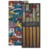 SET OF 5 PAIR OF CHOPSTICKS LUCKY & KOINOBORI TK 17946 TOKYO DESIGN STUDIO