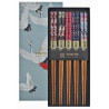 SET OF 5 PAIR OF CHOPSTICKS CRANE TK 17947 TOKYO DESIGN STUDIO