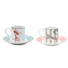 SET OF 2 COFFEE CUPS WITH SAUCERS, A22004016