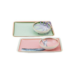 SET OF 2 SUSHI TRAYS WITH DIP BOWL, A22010014