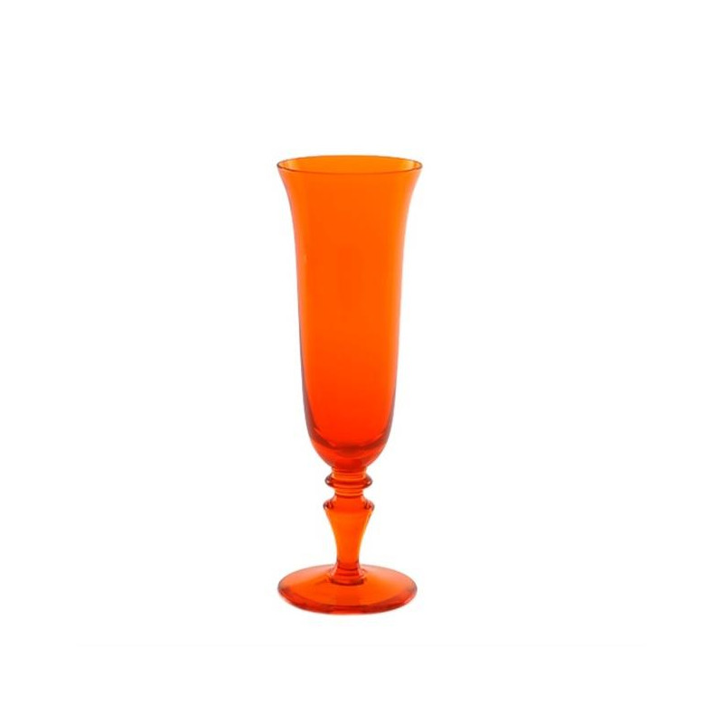 ORANGE CHAMPAGNE FLUTE 8/77