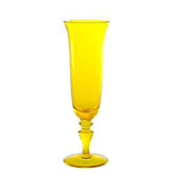 YELLOW CHAMPAGNE FLUTE 8/77