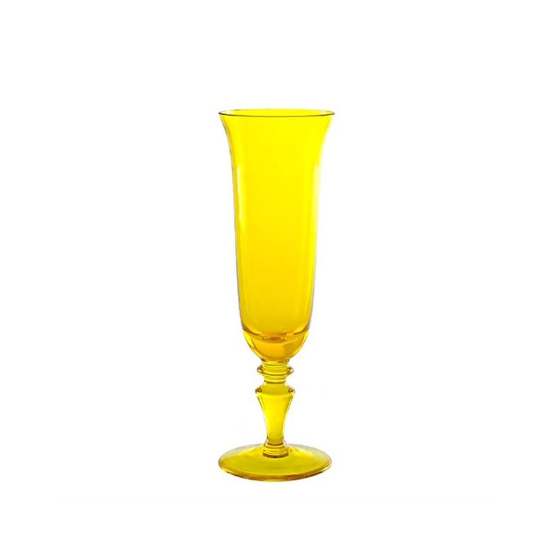 YELLOW CHAMPAGNE FLUTE 8/77