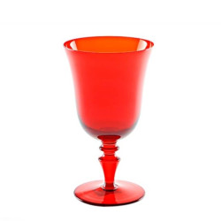 RED WATER GLASS 8/77