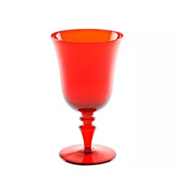 RED WATER GLASS 8/77