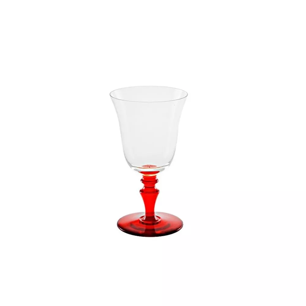 RED COLOURED WINE GLASS 8/77