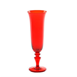 RED CHAMPAGNE FLUTE 8/77