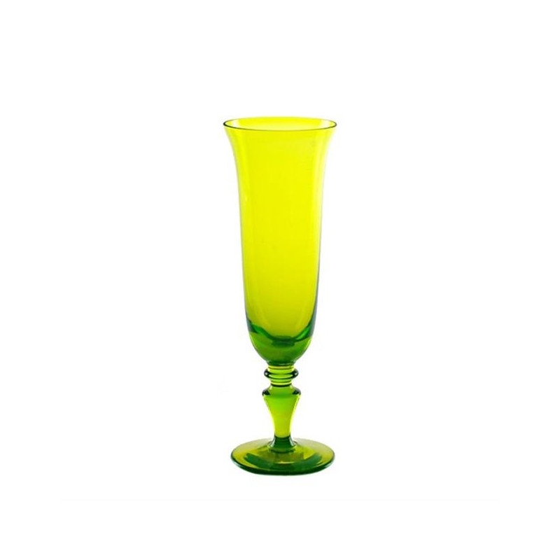 ACID GREEN CHAMPAGNE FLUTE 8/77