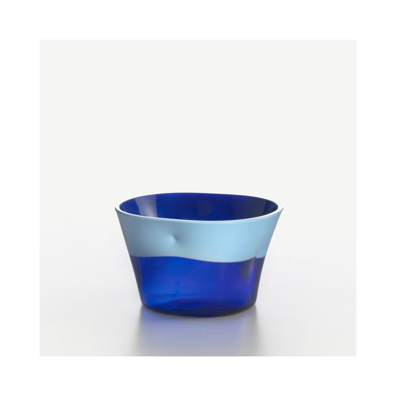 LIGHT BLUE & BLUE BOWL DANDY IN MURANO GLASS