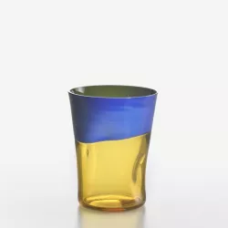 BLUE & YELLOW GLASS DANDY