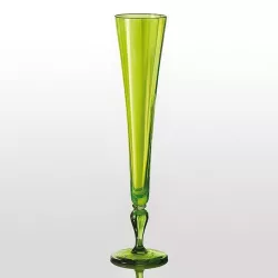 ACID GREEN CHAMPAGNE FLUTE...