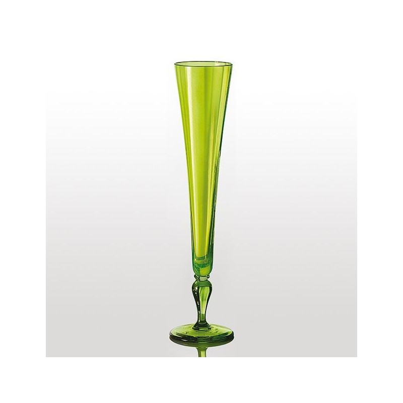 ACID GREEN CHAMPAGNE FLUTE EXCESS