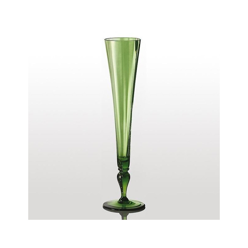 GREEN CHAMPAGNE FLUTE EXCESS