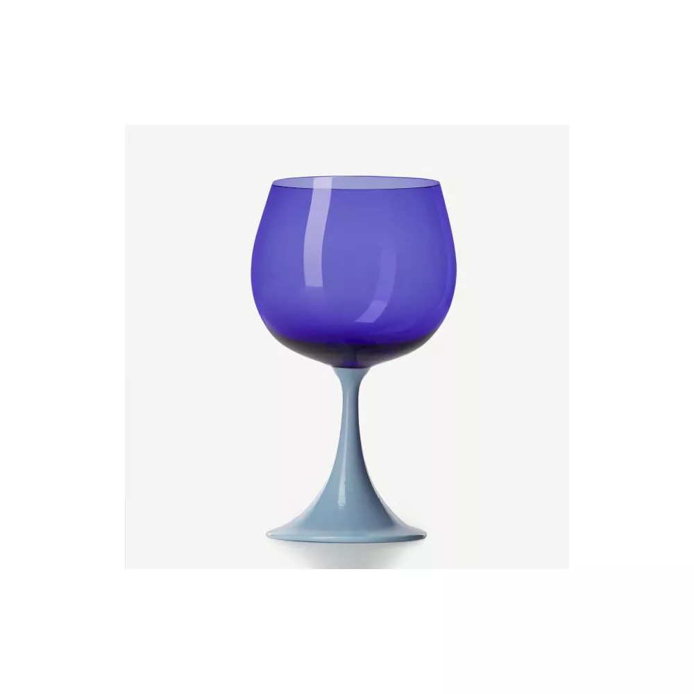 LIGHT BLUE/ BLUE BURGUNDY GLASS BURLESQUE