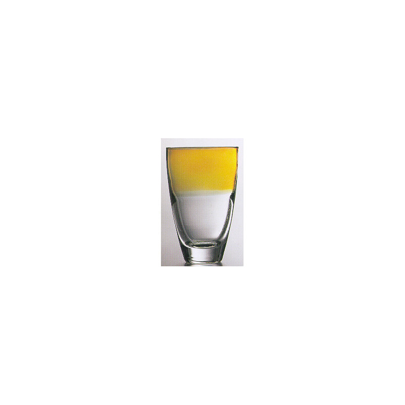 WHISKY GLASS WITH AMBER-COLOURED STRIP