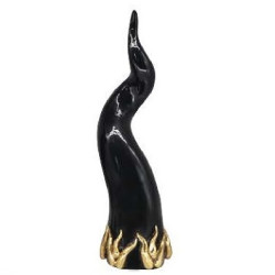 BLACK AND GOLD HORN, 25 CM,...