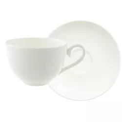 TAZZA TE CON PIATTO BIANCO,...