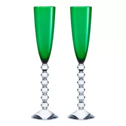 SET OF 2 FLUTE GOBLETS...
