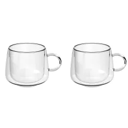 SET OF 2 COFFEE GLASS CUP,...