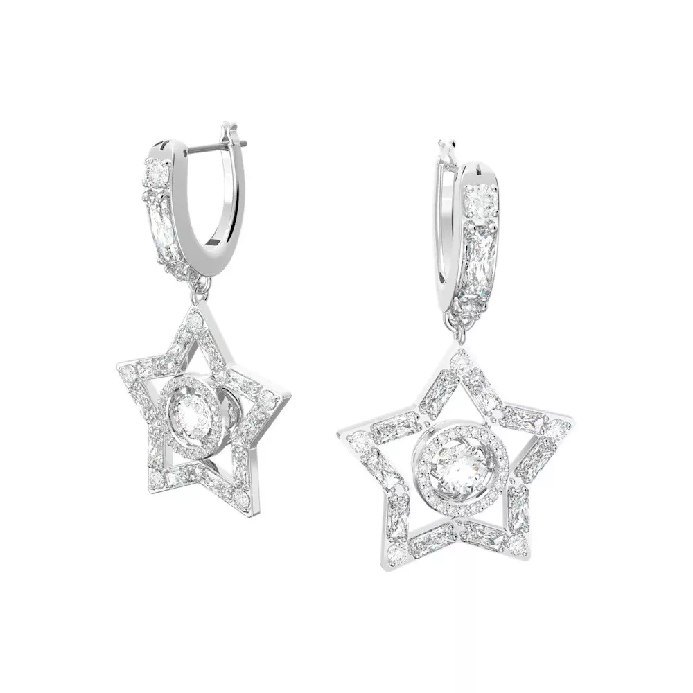STELLA EARRINGS WHITE RHODIUM PLATED 5617767