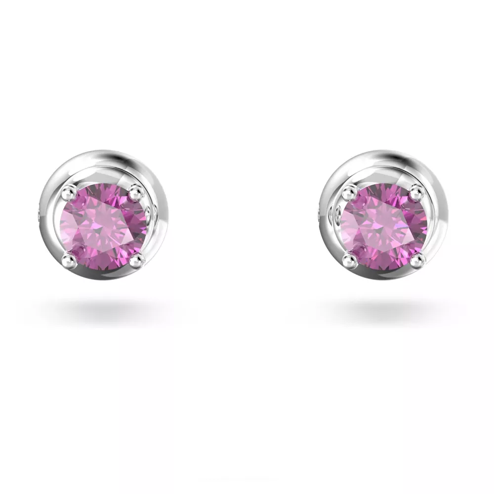 STILLA PIERCED EARRINGS PURPLE, RHODIUM PLATE 5639135