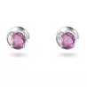 STILLA PIERCED EARRINGS PURPLE, RHODIUM PLATE 5639135