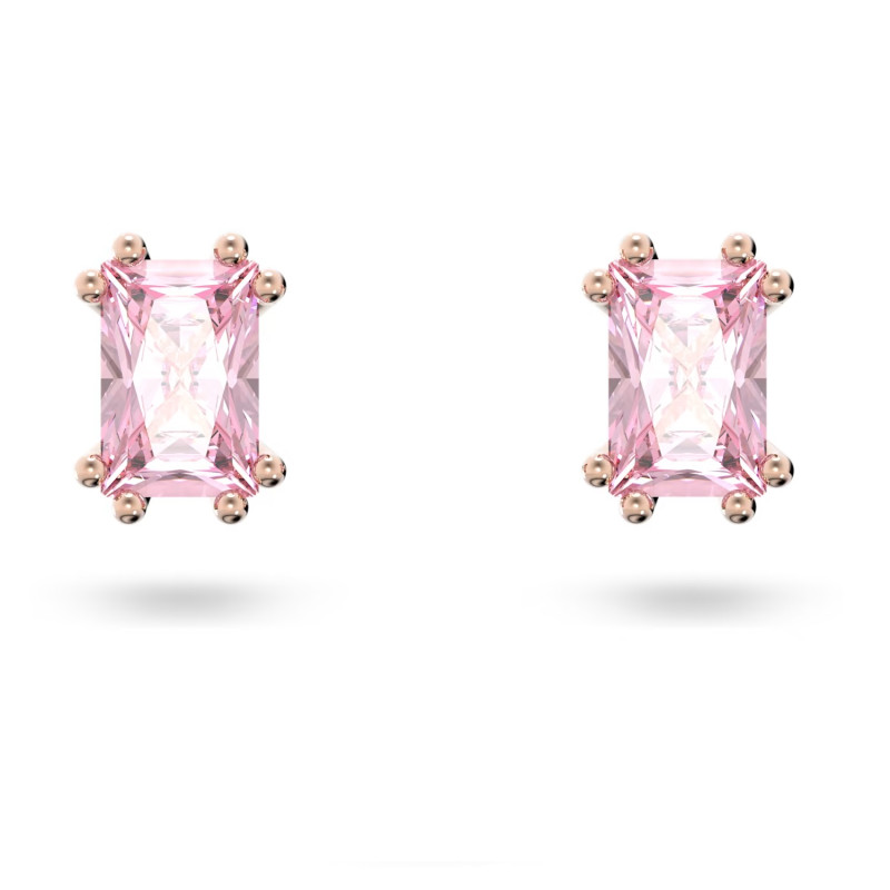 STILLA PIECED EARRINGS PINK, ROSE GOLD TONE PLATE 5639136