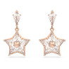 STELLA PIECED EARRINGS WHITE, ROSE GOLD TONE PLATE 5645466