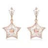 STELLA PIECED EARRINGS WHITE, ROSE GOLD TONE PLATE 5645466