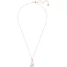 SWAN NECKLACE PINK ROSE GOLD PLATING 5473024