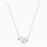 MESMERA NECKLACE, WHITE, RHODIUM PLATED 5517117